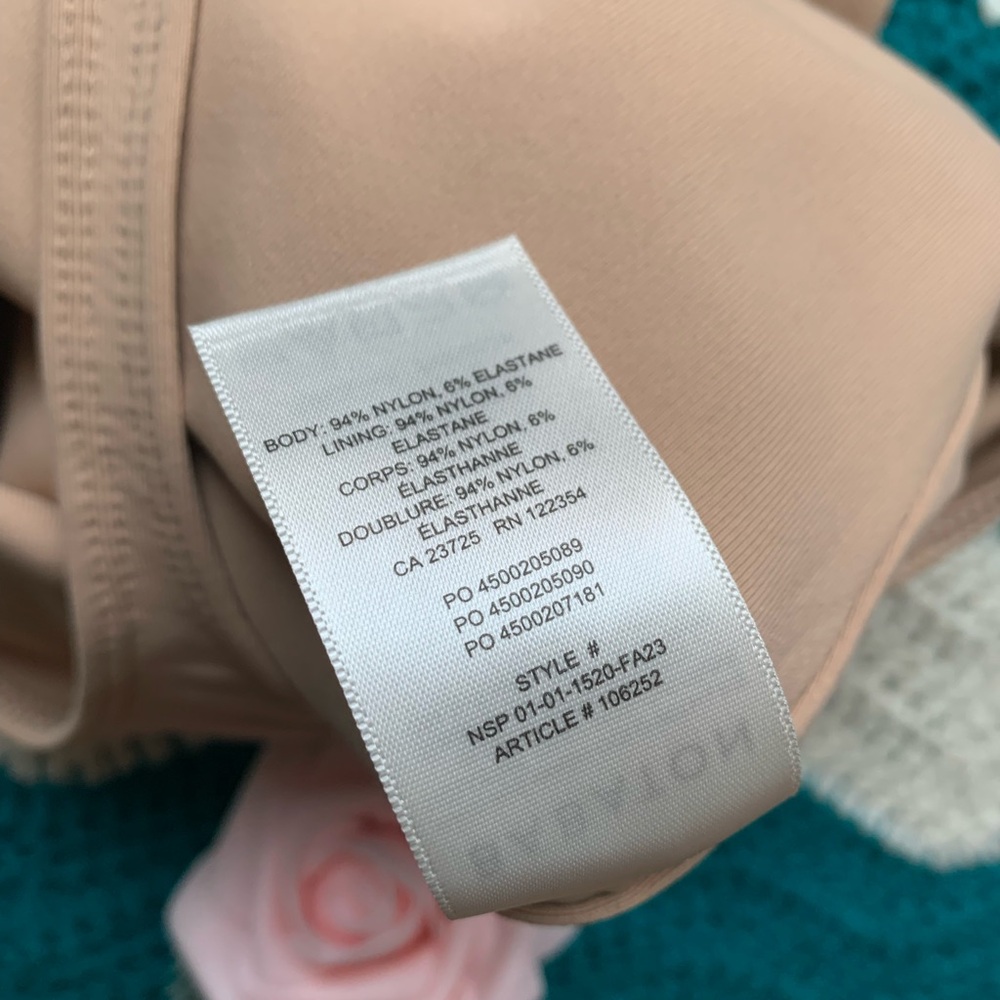 Babaton Contour V-Neck Bodysuit in Soft Tan - Picture 13 of 13